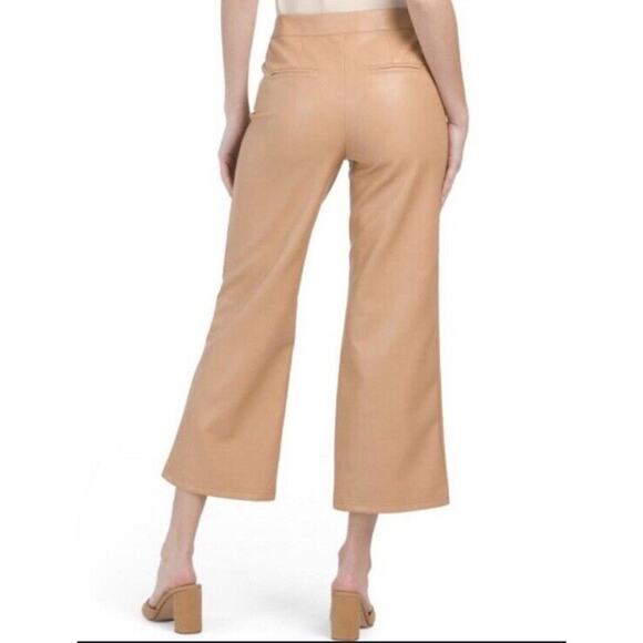 New‎ Bagatelle Women’s Faux Leather Wide Leg Cropped Pants Preppy Brown Size XL - Picture 1 of 6